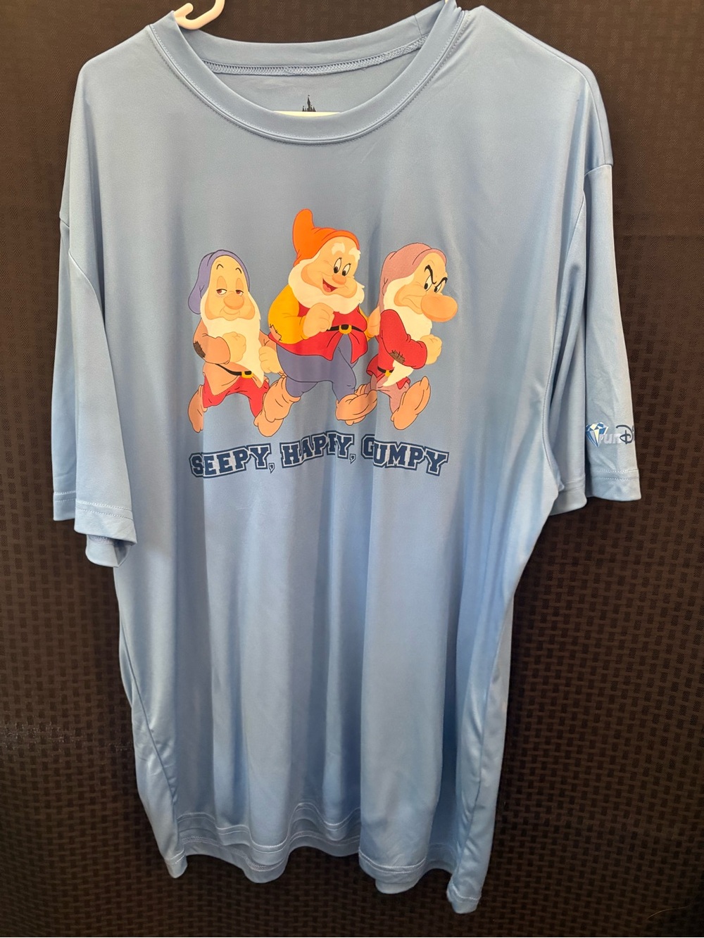 Disney Light Blue Short-Sleeve Graphic Tee with Dwarfs